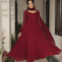 Anarkali Collection "Riya" - Rouge bordeaux