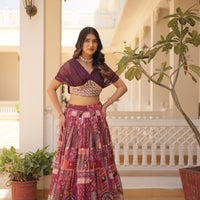 Lehenga collection "Sana" - Bordeaux/prune