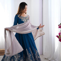 Robe "Ishika" - Bleu