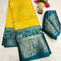 Sari "Dola" coton - Jaune