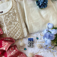 Anarkali/Robe Collection "Akshara Anarkali" - Blanc
