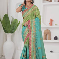 Sari "Livanee" - Vert