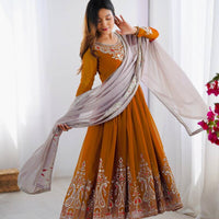 Robe "Ishika" - Jaune moutarde