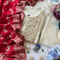 Anarkali/Robe Collection "Akshara Anarkali" - Blanc