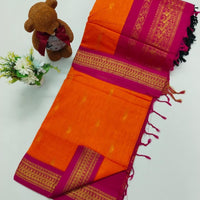 Sari "Kalyani" - Orange/rose