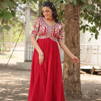 Anarkali/Robe Collection "Anarkali SWEETY2" - Rouge