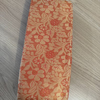 Sari Soundari - ROUGE ORANGÉ motif fleur