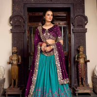 Lehenga collection "Yashoda" - Bleu