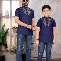 Combo "Père et fils" - Bleu foncé