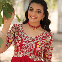 Anarkali/Robe Collection "Anarkali SWEETY2" - Rouge
