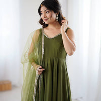 Anarkali Collection "SaÏda" - Vert