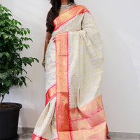 Sari Zari Blanc/Rouge
