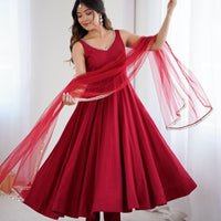 Anarkali Collection "SaÏda" - Rouge bordeaux