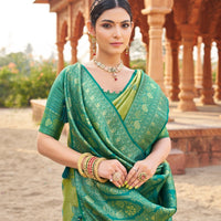 Sari "Shubharambh" - Vert