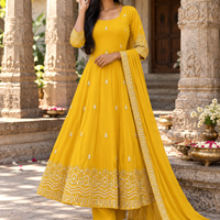 Anarkali Collection "Mandjal" - Jaune moutarde