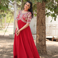 Anarkali/Robe Collection "Anarkali SWEETY2" - Rouge