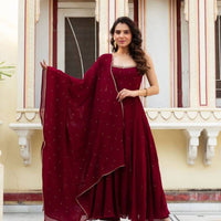 Anarkali Collection "Mugdha" - Rouge bordeaux
