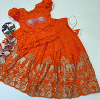 Lehenga Fille collection "Divya" - Orange