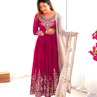 Robe "Ishika" - Rose fuschia