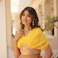 Lehenga collection "Sana" - Jaune/corail