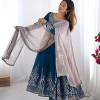 Robe "Ishika" - Bleu