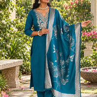 Punjabi "Allya" - Bleu indigo