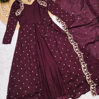 Anarkali Collection "Saranah" - Prune