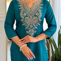Punjabi "Allya" - Bleu indigo