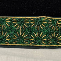 Ceinture sari vert motif 1