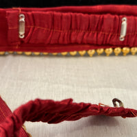 Ceinture sari rouge doré motif 1