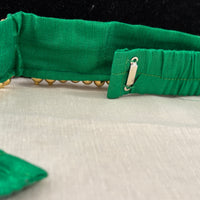 Ceinture sari vert doré motif 1