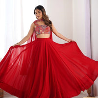 Lehenga collection "Roukmani" - Rouge