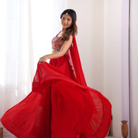 Lehenga collection "Roukmani" - Rouge
