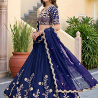 Lehenga collection "Dipriya" - Bleu marine