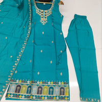 Punjabi "Amaya" - Bleu turquoise
