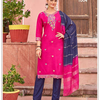 Punjabi "Tanya" - Rose/bleu