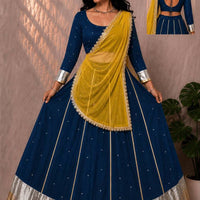 Lehenga Collection "Jumkhadi" - Bleu