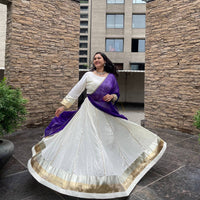 Lehenga Collection "Jumkhadi" - Blanc