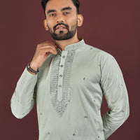 Kurta "Kumaran" - Vert d'eau