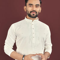 Kurta "Kumaran" - Blanc cassé crème
