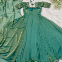 Anarkali "Kalki" - Vert pistache