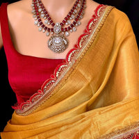 Sari "Shamila" - Jaune