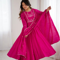 Anarkali Collection "Premala" - Rose fuschia