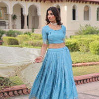 Lehenga collection "Ishkaa" - Bleu