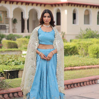 Lehenga collection "Ishkaa" - Bleu
