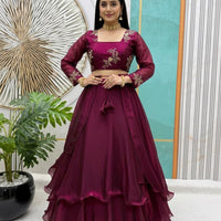 Lehenga Collection "Vimala" - Prune