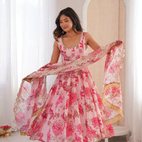 Anarkali Collection "Naneeka" - Rose