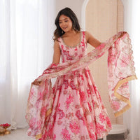 Anarkali Collection "Naneeka" - Rose