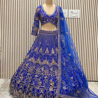 Lehenga collection "Shadiri" - Bleu roi
