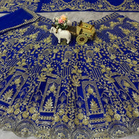 Lehenga collection "Shadiri" - Bleu roi